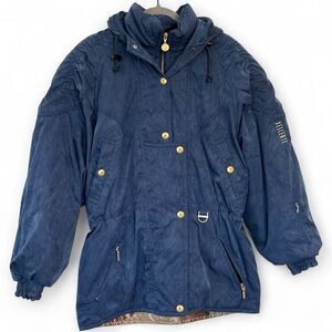 Descente Insulated Cinch Vintage Retro Ski Jacket Designer Women 10 closing day